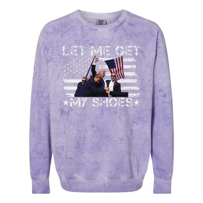 Funny Let Me Get My Shoes And Run Colorblast Crewneck Sweatshirt