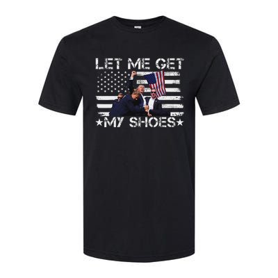 Funny Let Me Get My Shoes And Run Softstyle® CVC T-Shirt