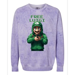 Free Luigi Mangione Colorblast Crewneck Sweatshirt