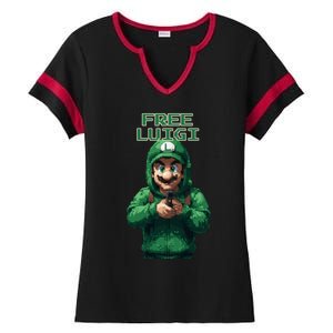 Free Luigi Mangione Ladies Halftime Notch Neck Tee