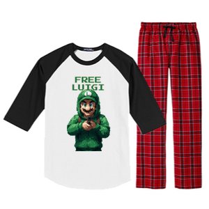 Free Luigi Mangione Raglan Sleeve Pajama Set