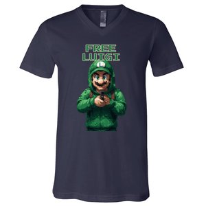 Free Luigi Mangione V-Neck T-Shirt