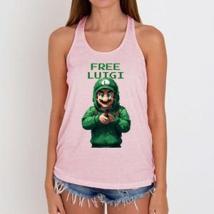 Free Luigi Mangione Women's Knotted Racerback Tank