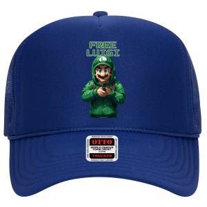 Free Luigi Mangione High Crown Mesh Back Trucker Hat