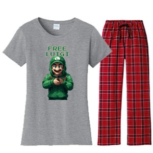 Free Luigi Mangione Women's Flannel Pajama Set