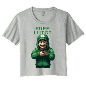 Free Luigi Mangione Women's Crop Top Tee