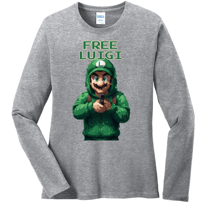 Free Luigi Mangione Ladies Long Sleeve Shirt