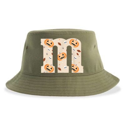 Funny Letter M Groups Halloween Team Costume Sustainable Bucket Hat