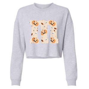 Funny Letter M Groups Halloween Team Costume Cropped Pullover Crew