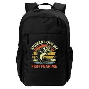 Fishing  Love Me Bass Fish Fear Gift Funny Dad Daily Commute Backpack