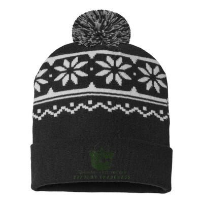 Funny Lawn Mowing Golf For Dad Or Mom Gift USA-Made Snowflake Beanie