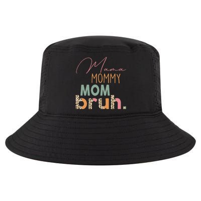 Funny Leopard Mama Mommy Mom Bruh Mother's Day Women Cool Comfort Performance Bucket Hat