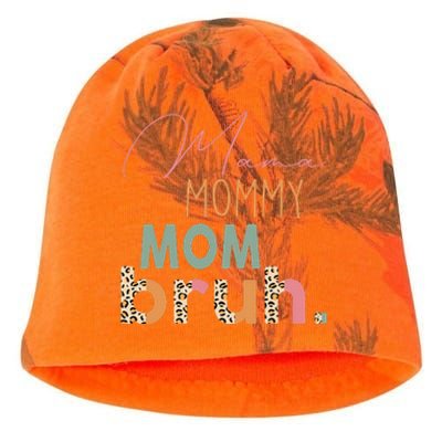 Funny Leopard Mama Mommy Mom Bruh Mother's Day Women Kati - Camo Knit Beanie