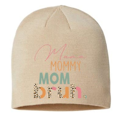 Funny Leopard Mama Mommy Mom Bruh Mother's Day Women Sustainable Beanie