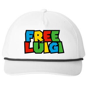 Free Luigi Mangione Mario Rainbow Typography Logo Snapback Five-Panel Rope Hat