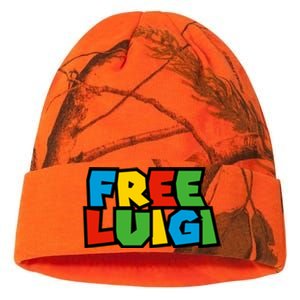 Free Luigi Mangione Mario Rainbow Typography Logo Kati Licensed 12" Camo Beanie