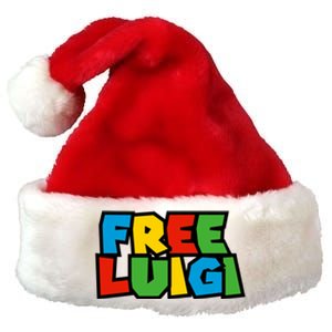 Free Luigi Mangione Mario Rainbow Typography Logo Premium Christmas Santa Hat