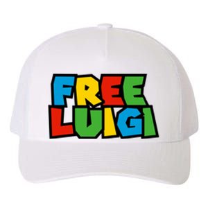 Free Luigi Mangione Mario Rainbow Typography Logo Yupoong Adult 5-Panel Trucker Hat