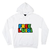 Free Luigi Mangione Mario Rainbow Typography Logo Hoodie