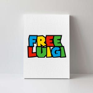 Free Luigi Mangione Mario Rainbow Typography Logo Canvas