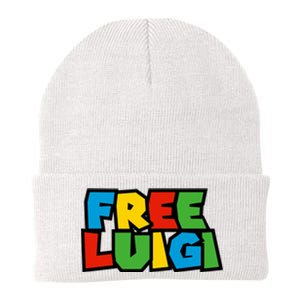 Free Luigi Mangione Mario Rainbow Typography Logo Knit Cap Winter Beanie