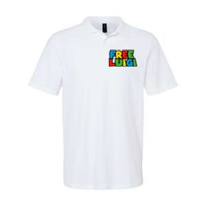 Free Luigi Mangione Mario Rainbow Typography Logo Softstyle Adult Sport Polo