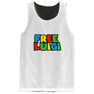 Free Luigi Mangione Mario Rainbow Typography Logo Mesh Reversible Basketball Jersey Tank