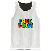 Free Luigi Mangione Mario Rainbow Typography Logo Mesh Reversible Basketball Jersey Tank