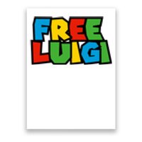 Free Luigi Mangione Mario Rainbow Typography Logo Poster