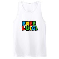 Free Luigi Mangione Mario Rainbow Typography Logo PosiCharge Competitor Tank