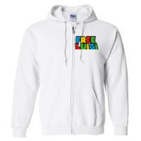 Free Luigi Mangione Mario Rainbow Typography Logo Full Zip Hoodie