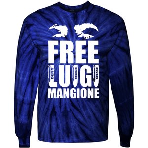 Free Luigi Mangione Deny Defend Depose Tie-Dye Long Sleeve Shirt