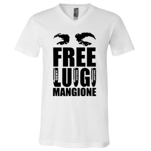 Free Luigi Mangione Deny Defend Depose V-Neck T-Shirt