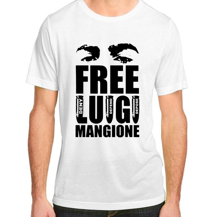 Free Luigi Mangione Deny Defend Depose Adult ChromaSoft Performance T-Shirt