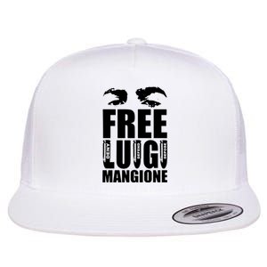 Free Luigi Mangione Deny Defend Depose Flat Bill Trucker Hat