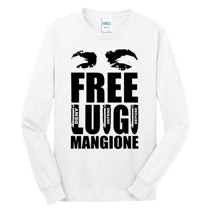 Free Luigi Mangione Deny Defend Depose Tall Long Sleeve T-Shirt