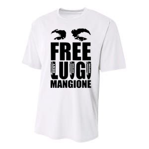 Free Luigi Mangione Deny Defend Depose Performance Sprint T-Shirt