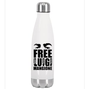 Free Luigi Mangione Deny Defend Depose Stainless Steel Insulated Water Bottle