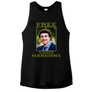 Free Luigi Mangione Brian Thompson Unitedhealthcare Ceo Ladies PosiCharge Tri-Blend Wicking Tank