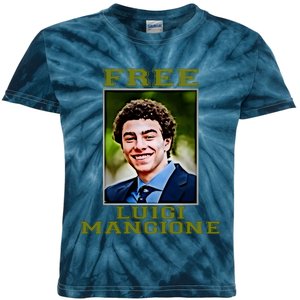 Free Luigi Mangione Brian Thompson Unitedhealthcare Ceo Kids Tie-Dye T-Shirt