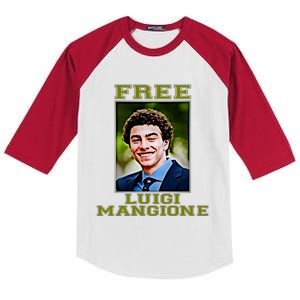 Free Luigi Mangione Brian Thompson Unitedhealthcare Ceo Kids Colorblock Raglan Jersey