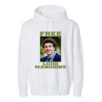 Free Luigi Mangione Brian Thompson Unitedhealthcare Ceo Garment-Dyed Fleece Hoodie