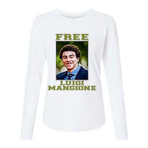 Free Luigi Mangione Brian Thompson Unitedhealthcare Ceo Womens Cotton Relaxed Long Sleeve T-Shirt