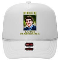 Free Luigi Mangione Brian Thompson Unitedhealthcare Ceo High Crown Mesh Back Trucker Hat