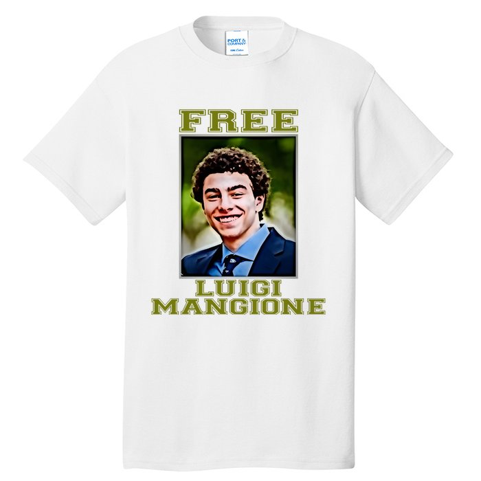 Free Luigi Mangione Brian Thompson Unitedhealthcare Ceo Tall T-Shirt