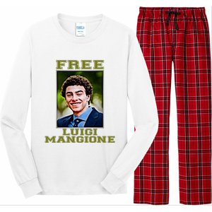 Free Luigi Mangione Brian Thompson Unitedhealthcare Ceo Long Sleeve Pajama Set