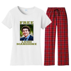 Free Luigi Mangione Brian Thompson Unitedhealthcare Ceo Women's Flannel Pajama Set