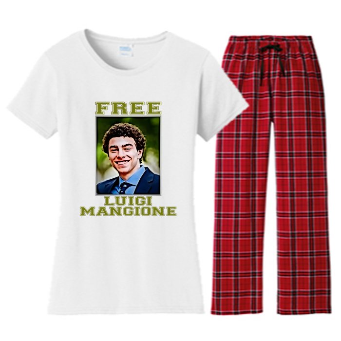 Free Luigi Mangione Brian Thompson Unitedhealthcare Ceo Women's Flannel Pajama Set