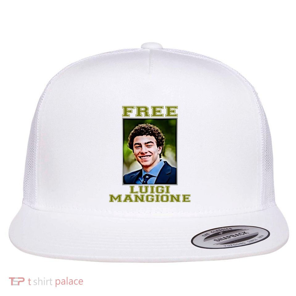 Free Luigi Mangione Brian Thompson Unitedhealthcare Ceo Flat Bill Trucker Hat