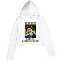 Free Luigi Mangione Brian Thompson Unitedhealthcare Ceo Crop Fleece Hoodie